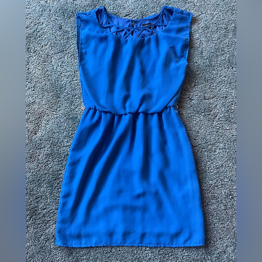 High Neck Cut Out Mini Dress